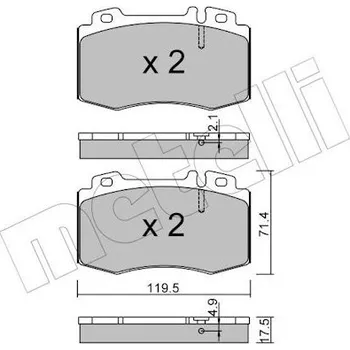 Brzdová destička KLOCKI HAM.MERCEDES S W220 02-05 CZUJ