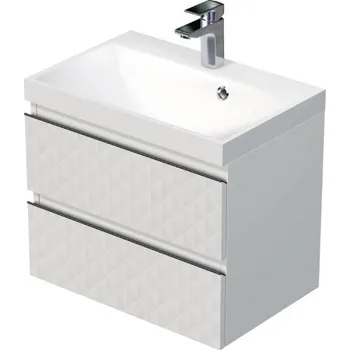 Ložnice Swiss aqua technologies Koupelnová skříňka s umyvadlem SAT Cube Way 60x47,5x40 cm bílá mat CUBE3D602ZB