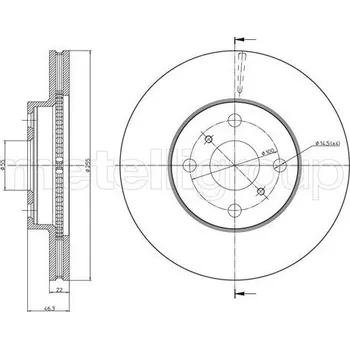 Brzdový kotouč TARCZA HAM.TOYOTA YARIS 05-