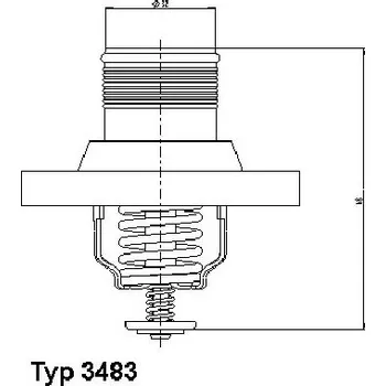 Auto-moto Termostat, chladivo BorgWarner (Wahler) 3483.89D