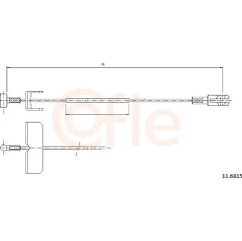 Auto-moto Lanovod parkovací brzdy COFLE 11.6817