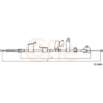 Auto-moto Lanovod parkovací brzdy COFLE 17.1093