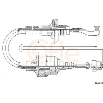 Lanko parkovací brzdy Spojkové lanko COFLE 11.2551