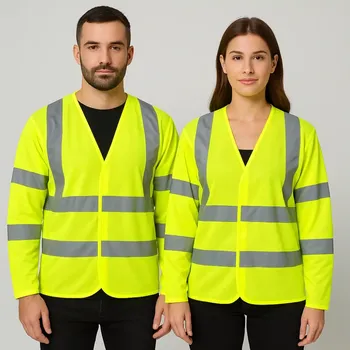 reflexní vesta Reflexní blůza, vesta s dlouhým rukávem, PORTWEST HI-VIS C473, Žlutá, vel. S/M