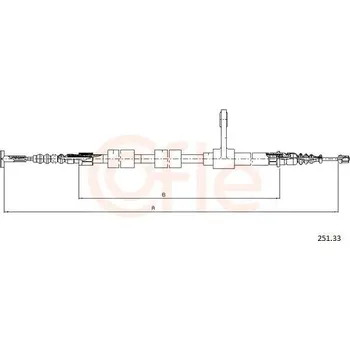 Lanko parkovací brzdy Lanovod parkovací brzdy COFLE 251.33