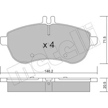 Brzdová destička KLOCKI HAM.MERCEDES C W204 07-