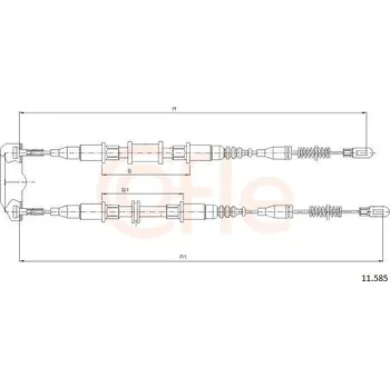 Lanko parkovací brzdy Lanovod parkovací brzdy COFLE 11.585