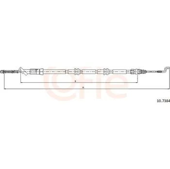 Autodíl Lanovod parkovací brzdy COFLE 10.7384