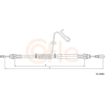 Lanko parkovací brzdy Lanovod parkovací brzdy COFLE 11.5683