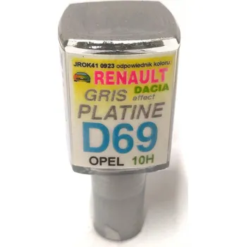 Autolak ARASYSTEM Lakovací tužka D69 Platingrau - Gris Platine Dacia (2006-2018) a Renault (2004-2022) 10 ml