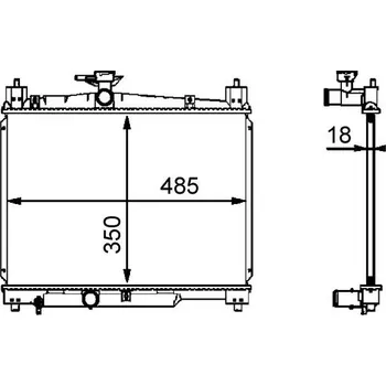 Motor automobilu Chladič, chlazení motoru MAHLE CR 539 000S