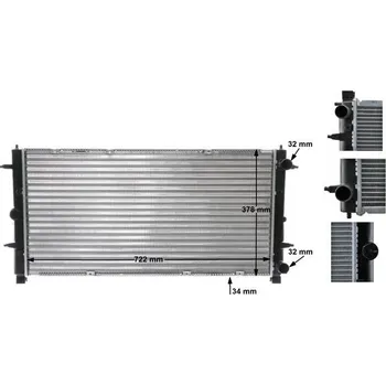 Motor automobilu Chladič, chlazení motoru MAHLE CR 398 000S