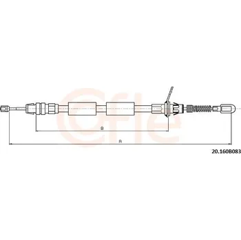 Lanko parkovací brzdy Lanovod parkovací brzdy COFLE 20.160B083