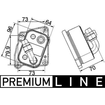 Motor automobilu Olejový chladič, motorový olej MAHLE CLC 107 000P