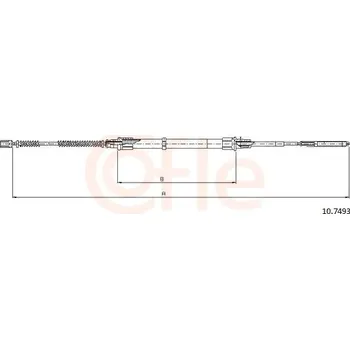 Lanko parkovací brzdy Lanovod parkovací brzdy COFLE 10.7493