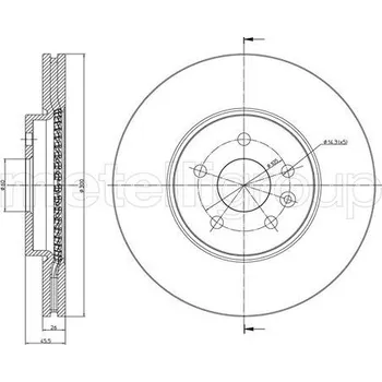 Brzdový kotouč TARCZA HAM.OPEL MOKKA 12- PRZOD