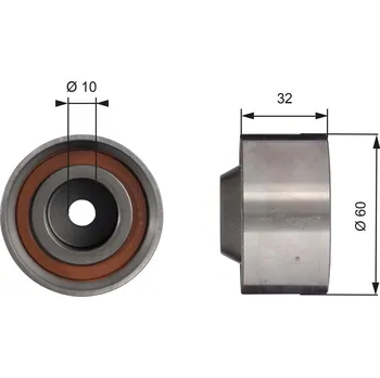 Vratná/vodicí kladka, ozubený řemen GATES T42017