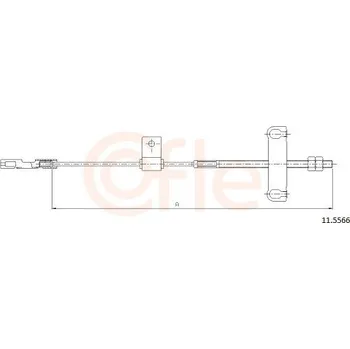 Lanko parkovací brzdy Lanovod parkovací brzdy COFLE 11.5566