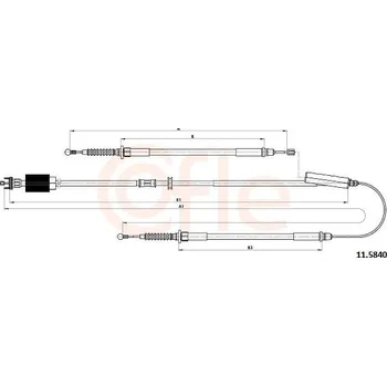 Auto-moto Lanovod parkovací brzdy COFLE 11.5840