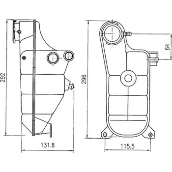 Chladič motoru Vyrovnávací nádoba, chladivo MAHLE CRT 119 000S
