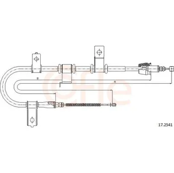 Auto-moto Lanovod parkovací brzdy COFLE 17.2541