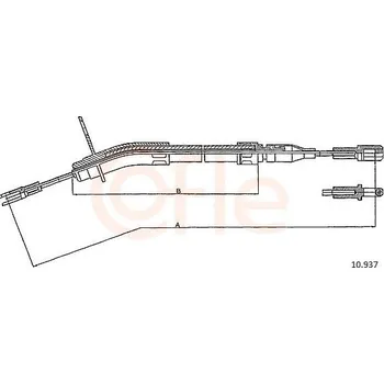 Lanko parkovací brzdy Lanovod parkovací brzdy COFLE 10.937