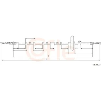 Brzdový systém Lanovod parkovací brzdy COFLE 11.5823