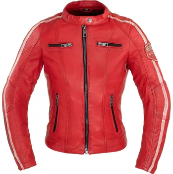 Dámská bunda W-tec Dámská kožená bunda Umana (Barva: červená, Velikost: S)