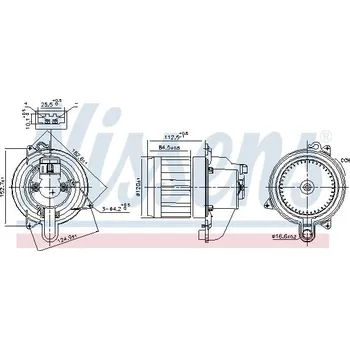 vnitřní ventilátor NISSENS 87609