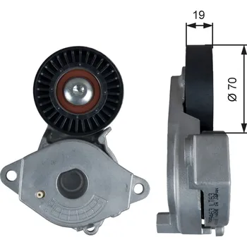 Napínák, žebrovaný klínový řemen GATES T39355