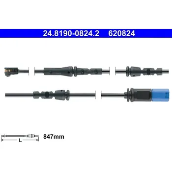 Autodíl Výstražný kontakt, opotřebení obložení ATE 24.8190-0824.2