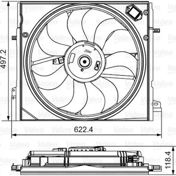 Chladič motoru Větrák, chlazení motoru VALEO 698582