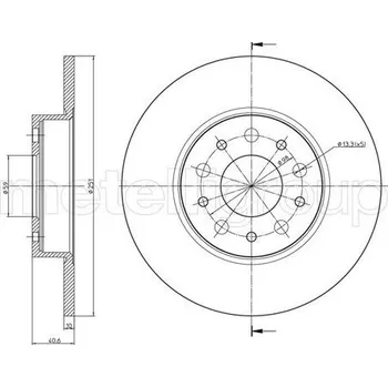 Brzdový kotouč TARCZA HAM.FIAT 500L 11- TYL