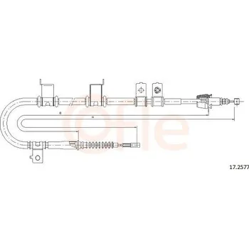 Lanko parkovací brzdy LANKO BRZDY COFLE 17.2577 HYUNDAI LEVÉ/PRAVÉ
