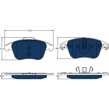 Brzdová destička Sada brzdových destiček, kotoučová brzda TRW GDB1691BTE