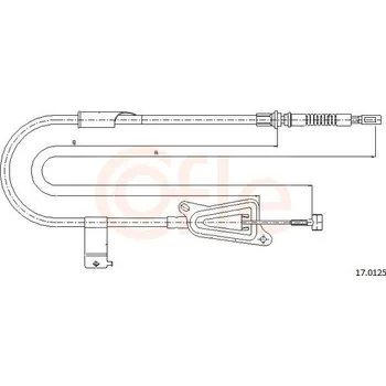 Auto-moto Lanovod parkovací brzdy COFLE 17.0125