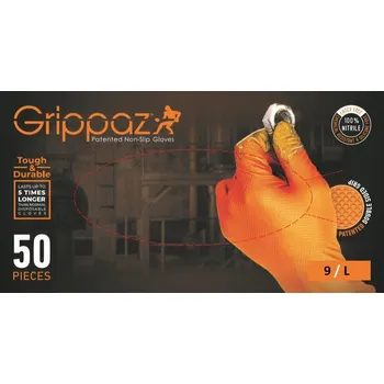 Špunt do uší Grippaz 246 Ochranné jednorázové rukavice velikost L 50 Ks, oranžové