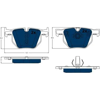 Brzdová destička Sada brzdových destiček, kotoučová brzda TRW GDB1730BTE
