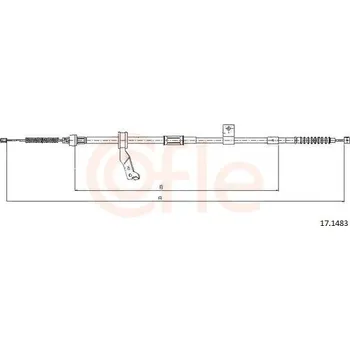 Lanko parkovací brzdy Lanovod parkovací brzdy COFLE 17.1483