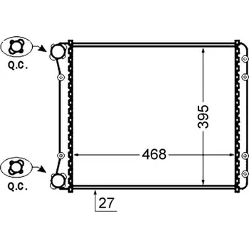 Motor automobilu Chladič, chlazení motoru MAHLE CR 1418 000S