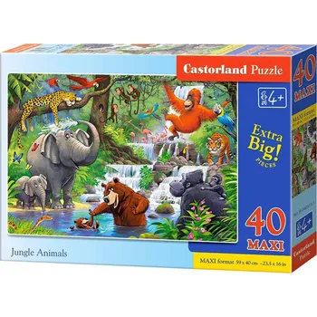 Puzzle CASTORLAND Puzzle - Zvířata v džungli 40 ks