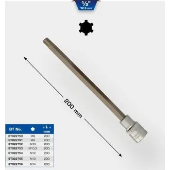 Brilliant Tools BT022752 Nástrčný ořech s bitem 1/2", RIBE, délka 200 mm, M10