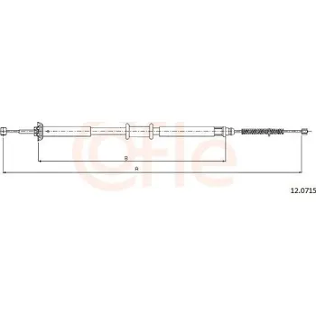 Lanko parkovací brzdy Lanovod parkovací brzdy COFLE 12.0715