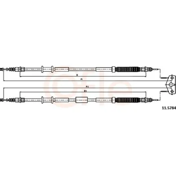 Brzdový systém Lanovod parkovací brzdy COFLE 11.5784