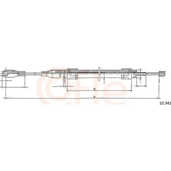 Lanko parkovací brzdy Lanovod parkovací brzdy COFLE 10.941