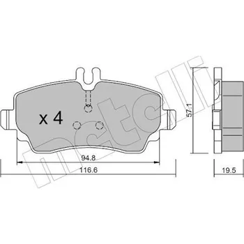 Brzdová destička KLOCKI HAM.MERCEDES VANEO 02-05