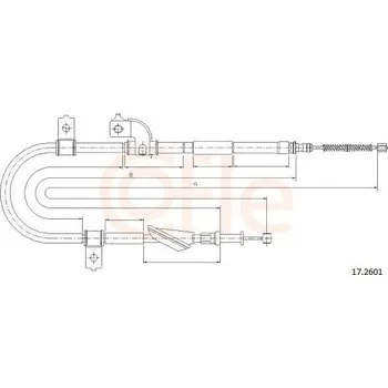 Auto-moto Lanovod parkovací brzdy COFLE 17.2601