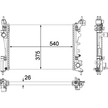 Motor automobilu Chladič, chlazení motoru MAHLE CR 1182 000P