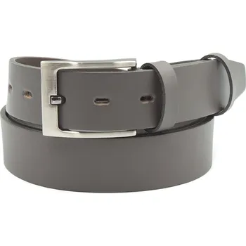 Opasek Šedý kožený opasek Nivasaža elegantní střední ELG35 Celková délka: 130