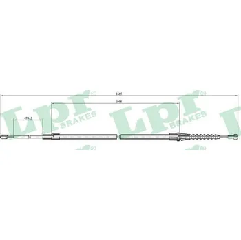 Lanko parkovací brzdy Lanovod parkovací brzdy LPR C1444B